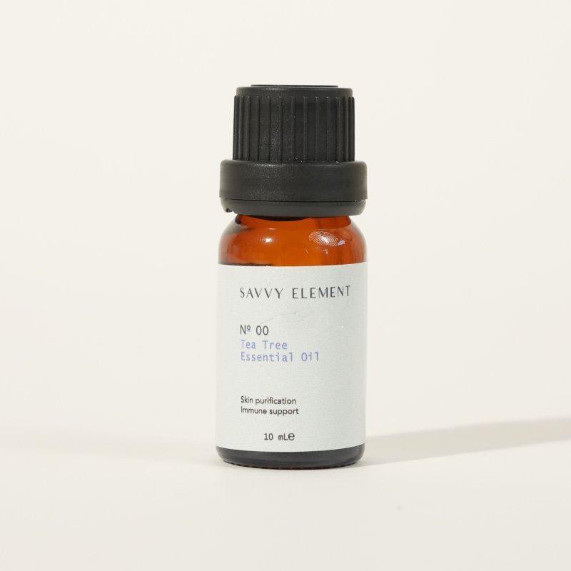 Savvy Element Tea Tree Essential Oil – 100% pure oil for skin purification and immune support in amber bottle